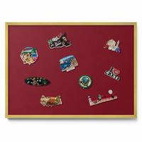 MAGNETTAFEL 70x50 cm Goldener Rahmen Burgunderrot - Rotbraun, Metall (70/50/0.4cm) - TULUP