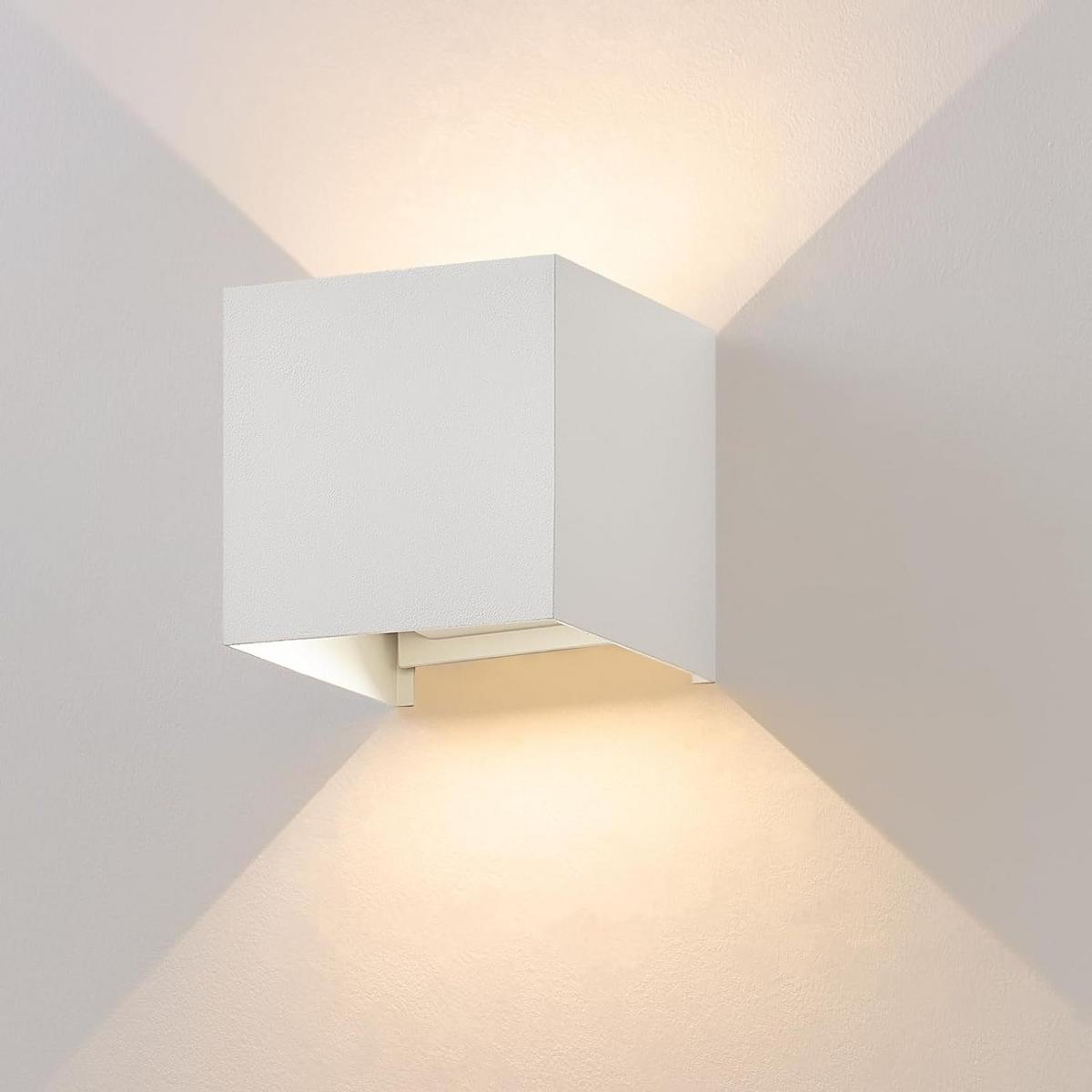 LED-WANDLEUCHTE Shimmer 10/10/10 cm - Weiß, Metall (10/10/10cm) - ZMH