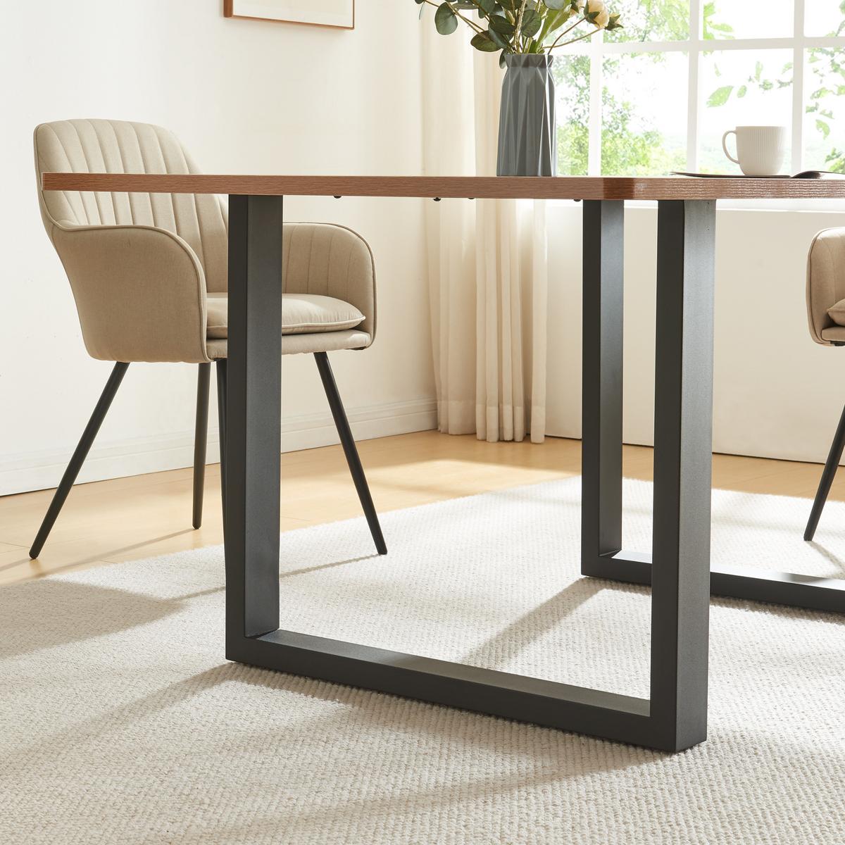 TISCHGESTELL-SET 2 TLG. Makers - Schwarz, Metall (70/72/10cm) - [en.casa]