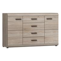 SIDEBOARD LEGAME 140/87/42 cm mit 4 Schubladen und 2 Türen Sonoma Eiche - Sonoma Eiche, Holzwerkstoff (140/87/42cm) - MASSENO