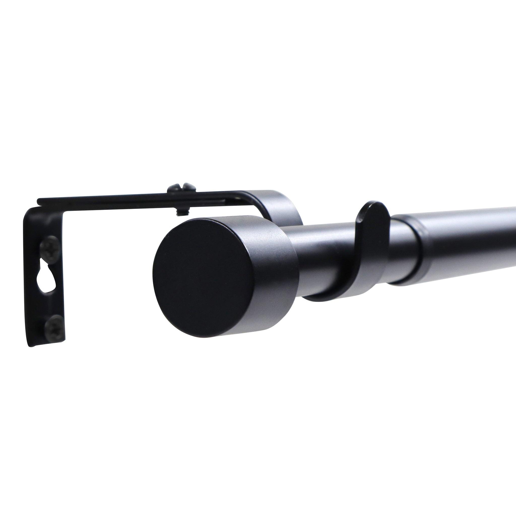 GARDINENSTANGE ausziehbar 70-120cm 1-Lauf Flexa - Schwarz, Metall (70cm) - Deco-Raum