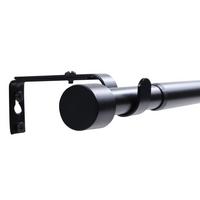 GARDINENSTANGE ausziehbar 70-120cm 1-Lauf Flexa - Schwarz, Metall (70cm) - Deco-Raum