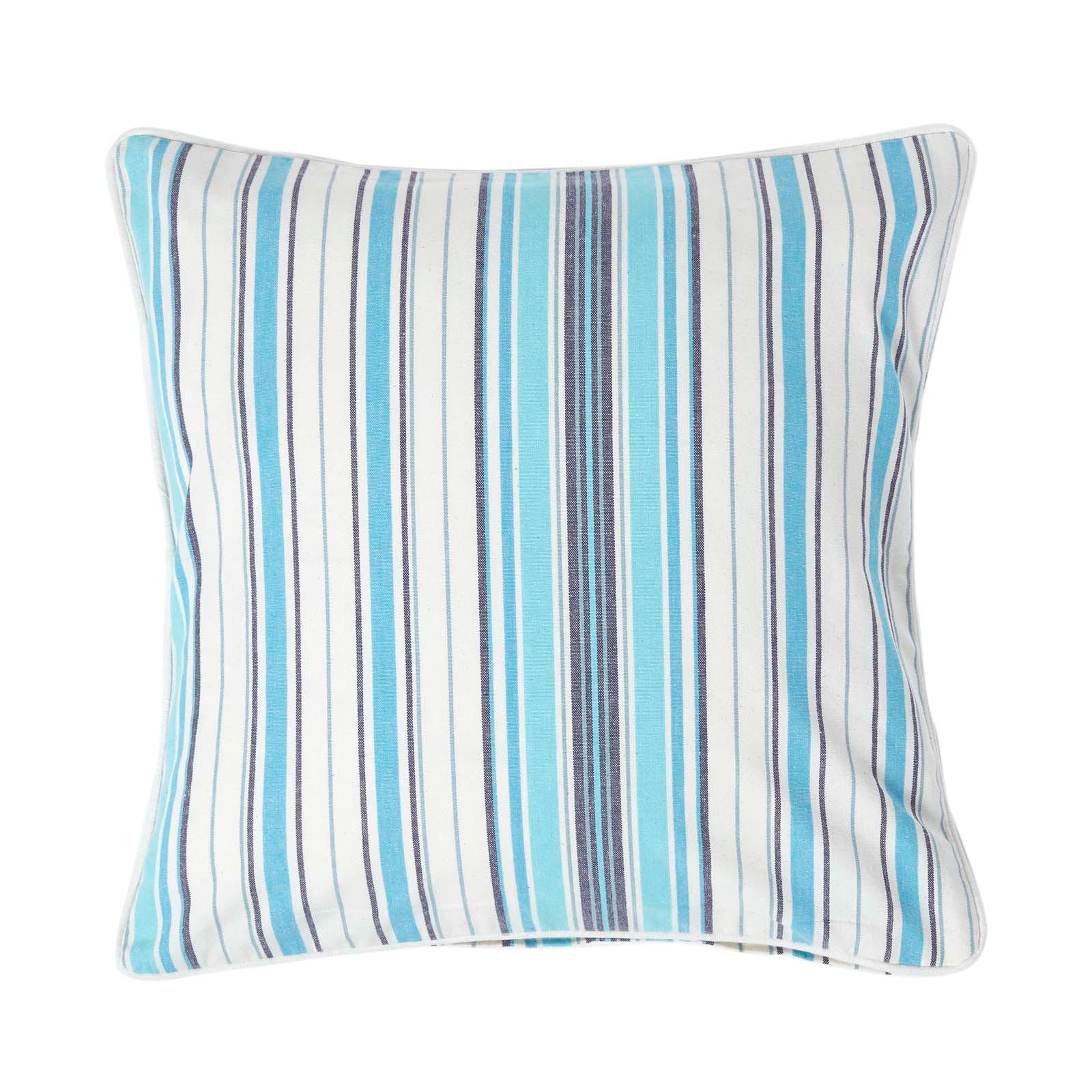 KISSENHÜLLE New England 45/45 cm - Blau, Textil (45/45cm) - Homescapes