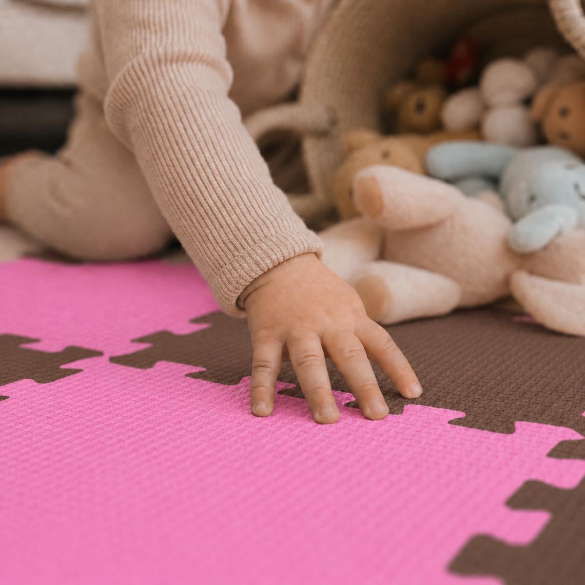SPIELMATTE ab Null - 270/90 cm Puzzlematte Beige - Multicolor, Kunststoff (30/30cm) - Littletom
