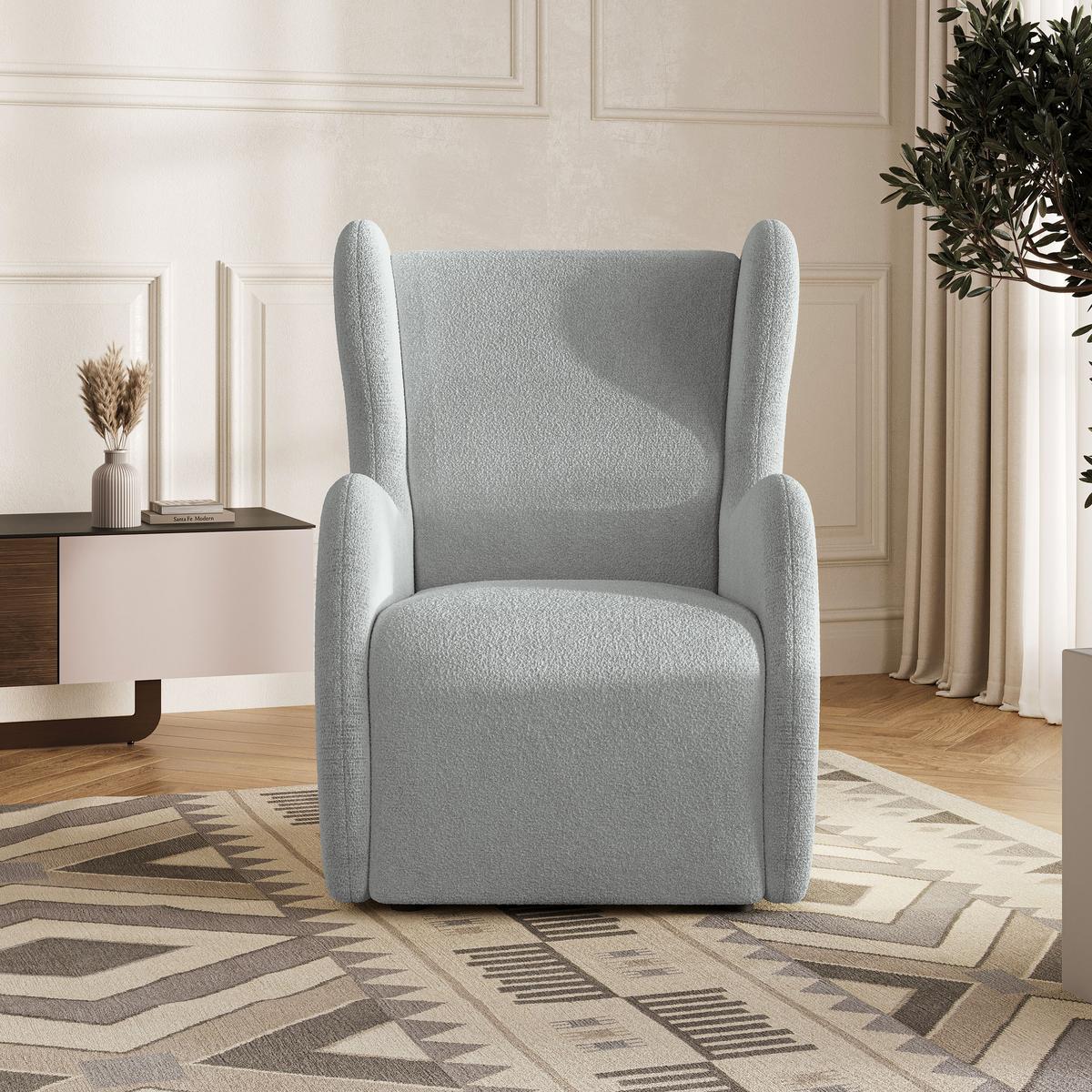 SESSEL MASTI Polstersessel Loungesessel ergonomisch, Hellgrau - Hellgrau, Holzwerkstoff/Kunststoff (74/100/86cm) - MASSENO
