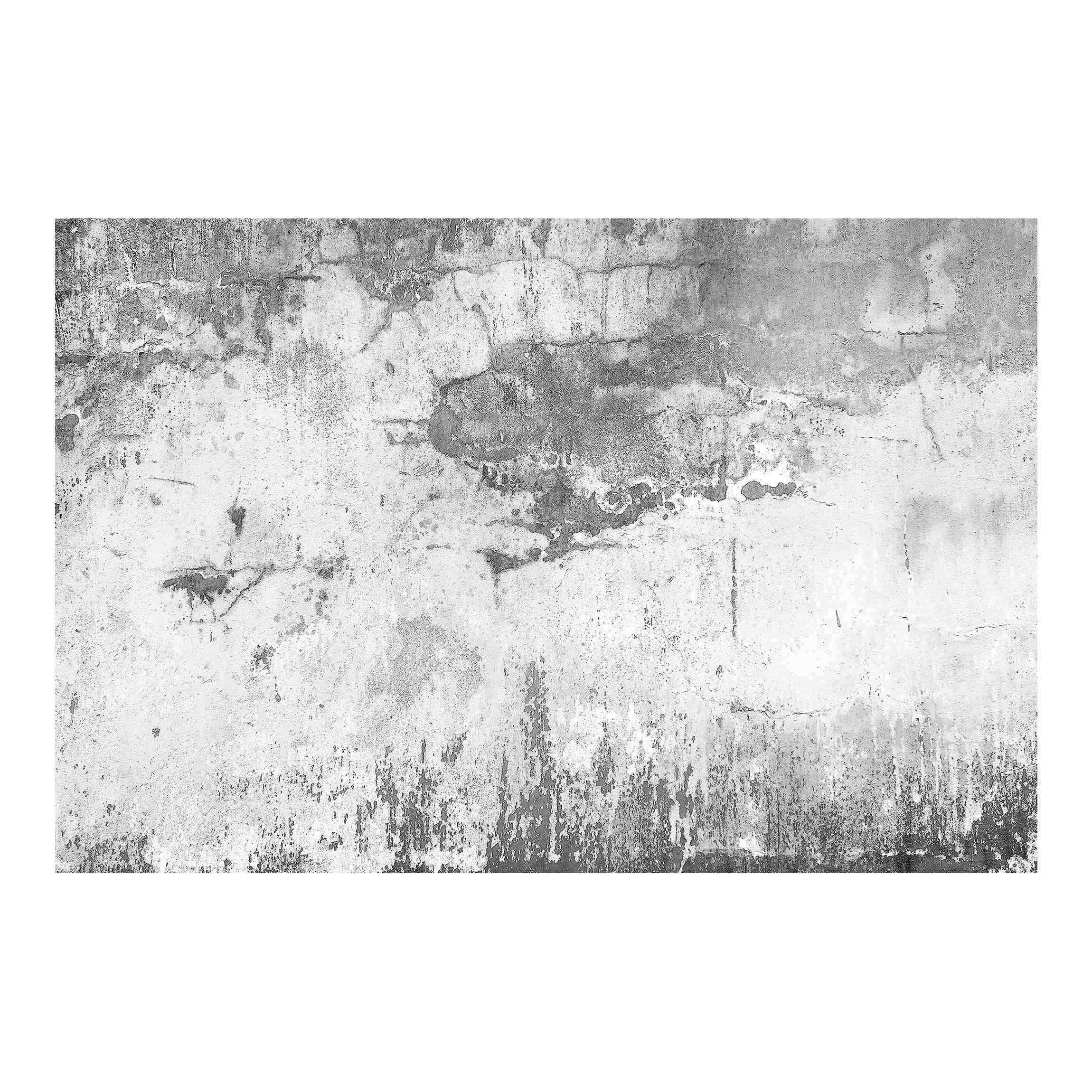 FOTOTAPETE Grunge Betonwand Grau 384/255 cm - Grau, Papier (384/255cm) - Bilderwelten