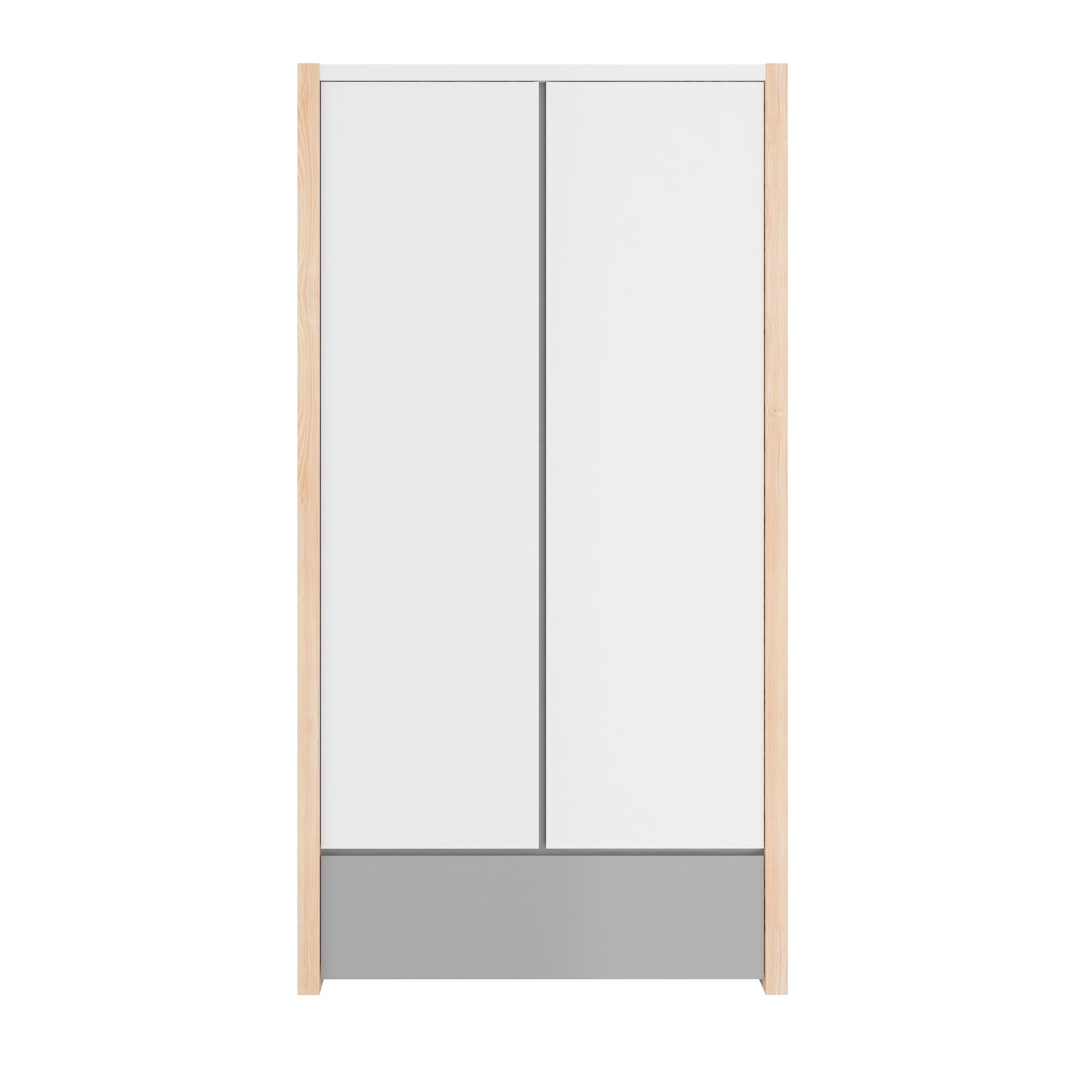 KINDERKLEIDERSCHRANK Pinette, 2-türig – ideal für das Kinderzimmer Weiß - Weiß, Holzwerkstoff (100/190/50cm) - RAUMHIRSCH FURNITURE