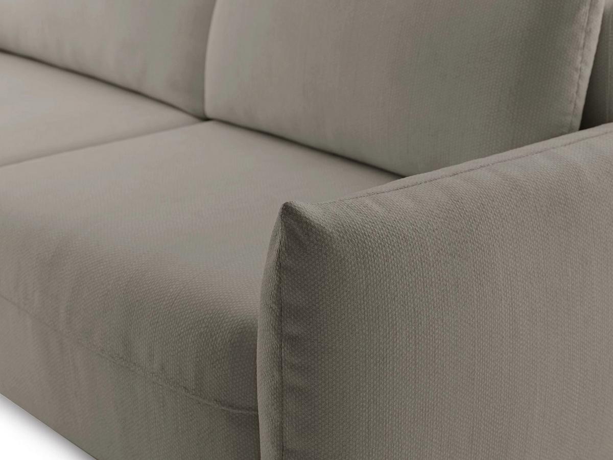 SCHLAFSOFA Theolla Beige - Beige/Schwarz, Textil/Metall (248/97/111cm) - Selsey