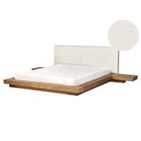 BETT mit Lattenrost 160/200 cm MDF-Platte Hellbraun Zen - Hellbraun, Holz (160/200cm) - Beliani