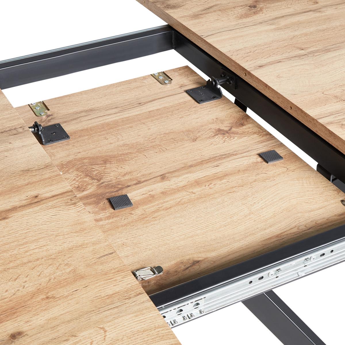 ESSTISCH ausziehbar Hellbraun 120-160/120 cm Carlea - Hellbraun, Holzwerkstoff (120/120/77cm) - Beliani