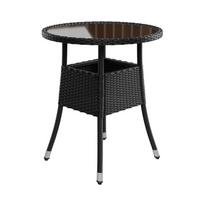 GARTENTISCH Yoro schwarz 60 cm - Schwarz, Kunststoff (60/60/73cm) - Juskys