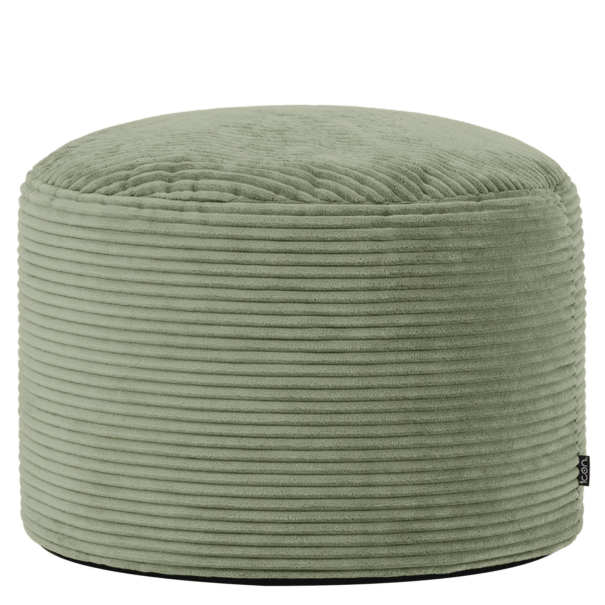 SITZPOUF Rund Milano - Salbeigrün, Textil (55/35/55cm) - icon