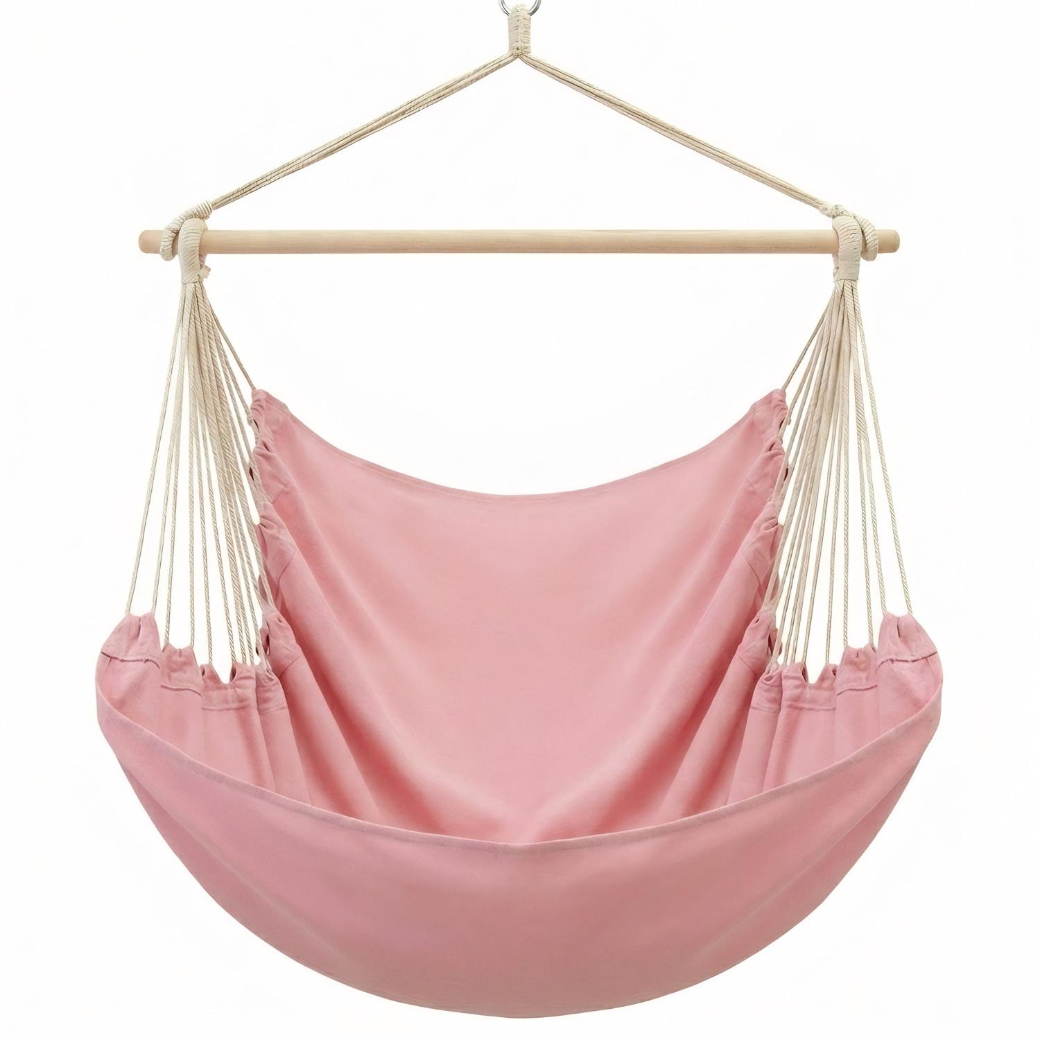 XXL HÄNGESESSEL 185/130 cm Belastbar bis 150 kg Rosa - Rosa, Textil (130/155/185cm) - Amanka