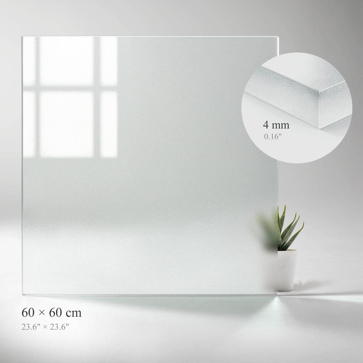 TISCHPLATTE 60x60 cm milchglas - Transparent, Glas (60/60/0.4cm) - TULUP