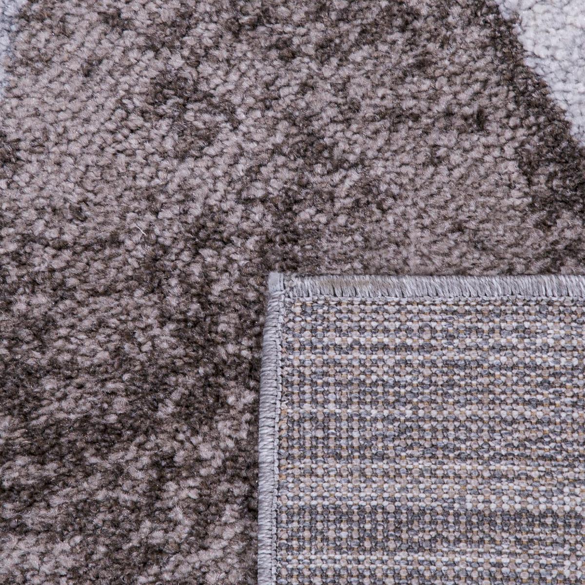 KURZFLORTEPPICH, geometrisch, aus Polypropylen, Florhöhe 9 mm, Braun-Beige, 200 x 280 cm - Beige, Textil (280/200cm) - KADIMA DESIGN