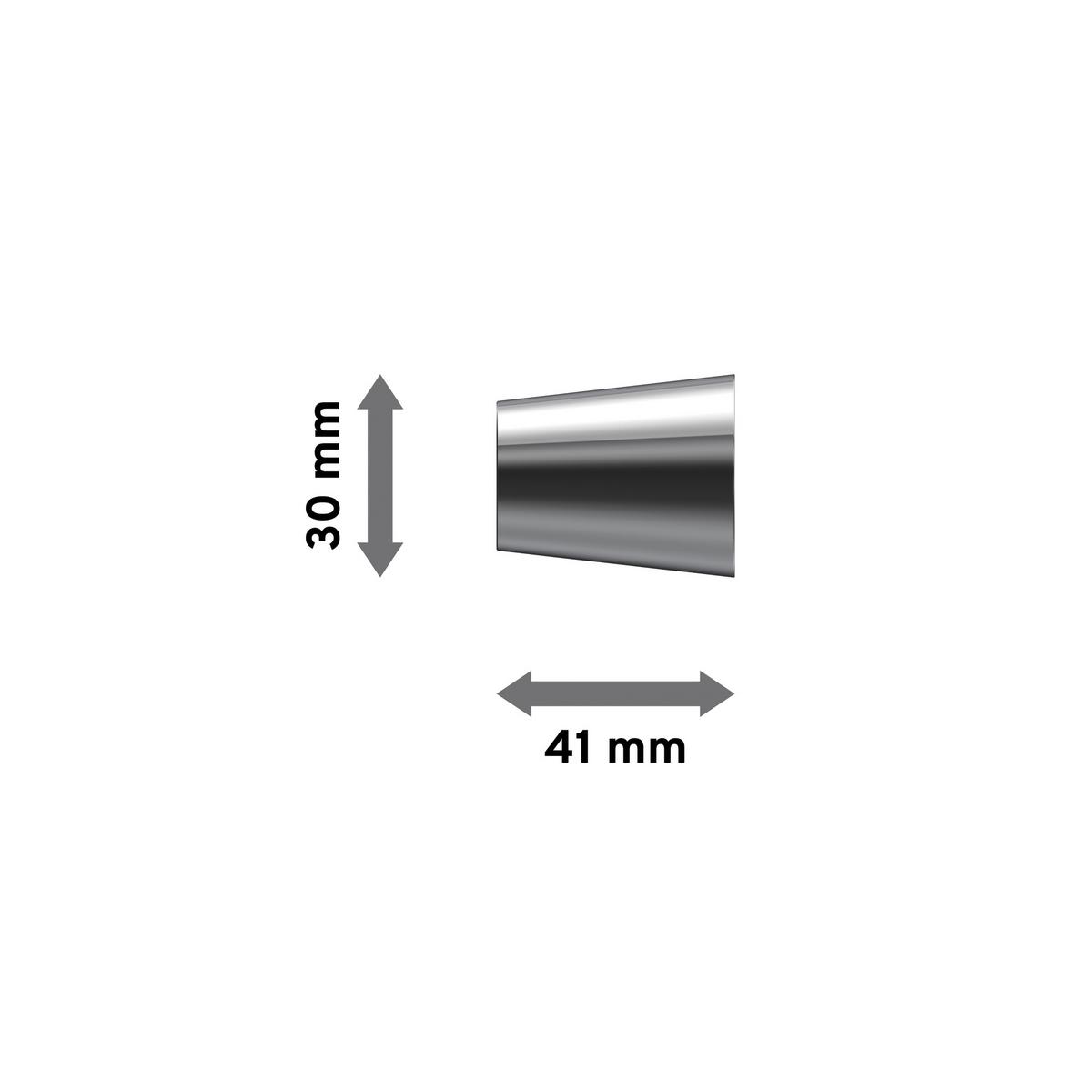 ENDSTÜCKE FÜR GARDINENSTANGEN 20 mm Ø, Sitra Chrom, Packung 2 Stück - Chromfarben, Metall (4.1/3/3cm) - INTERDECO