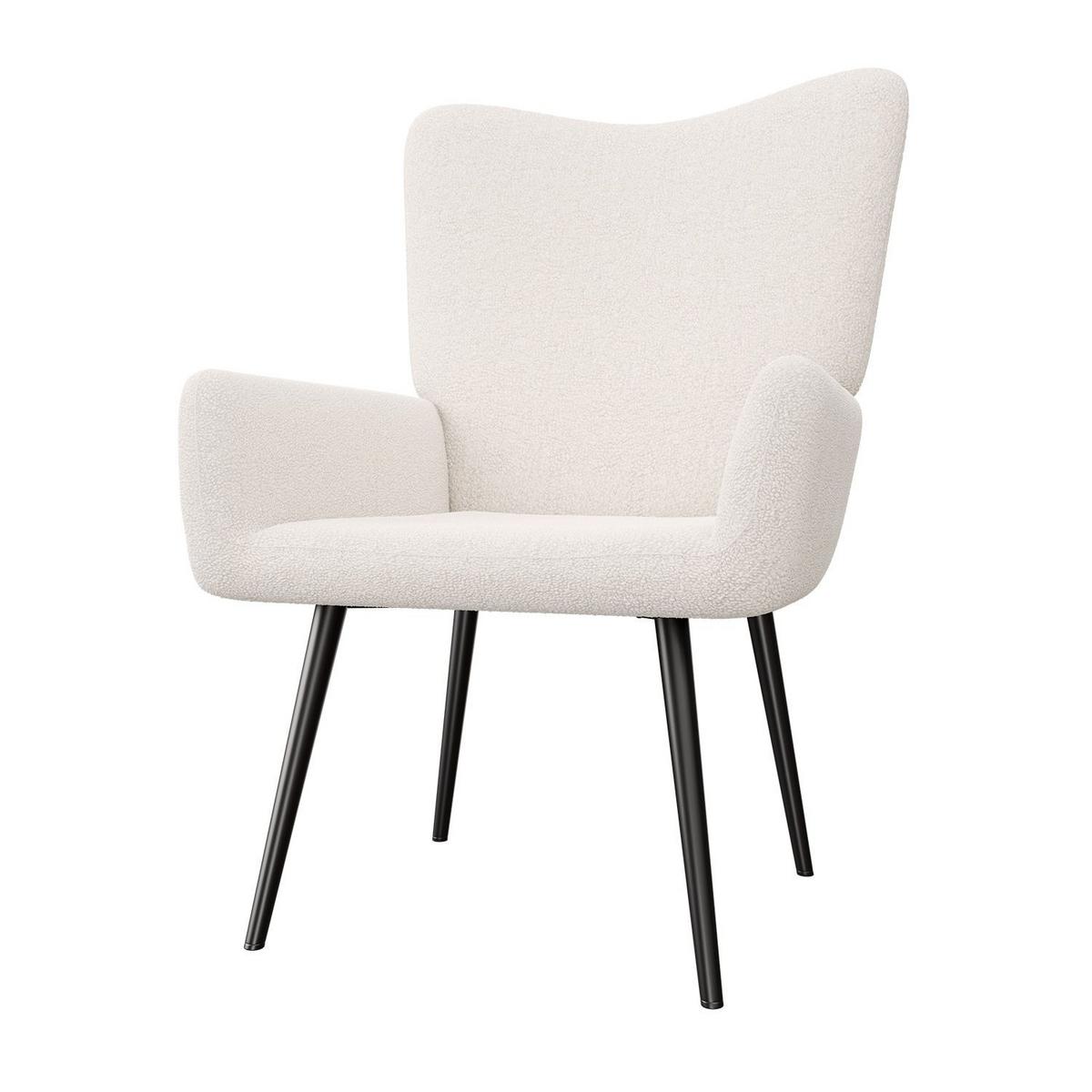 OHRENSESSEL Odense Bouclé Grau - Beige, Textil (68/95/73cm) - Juskys