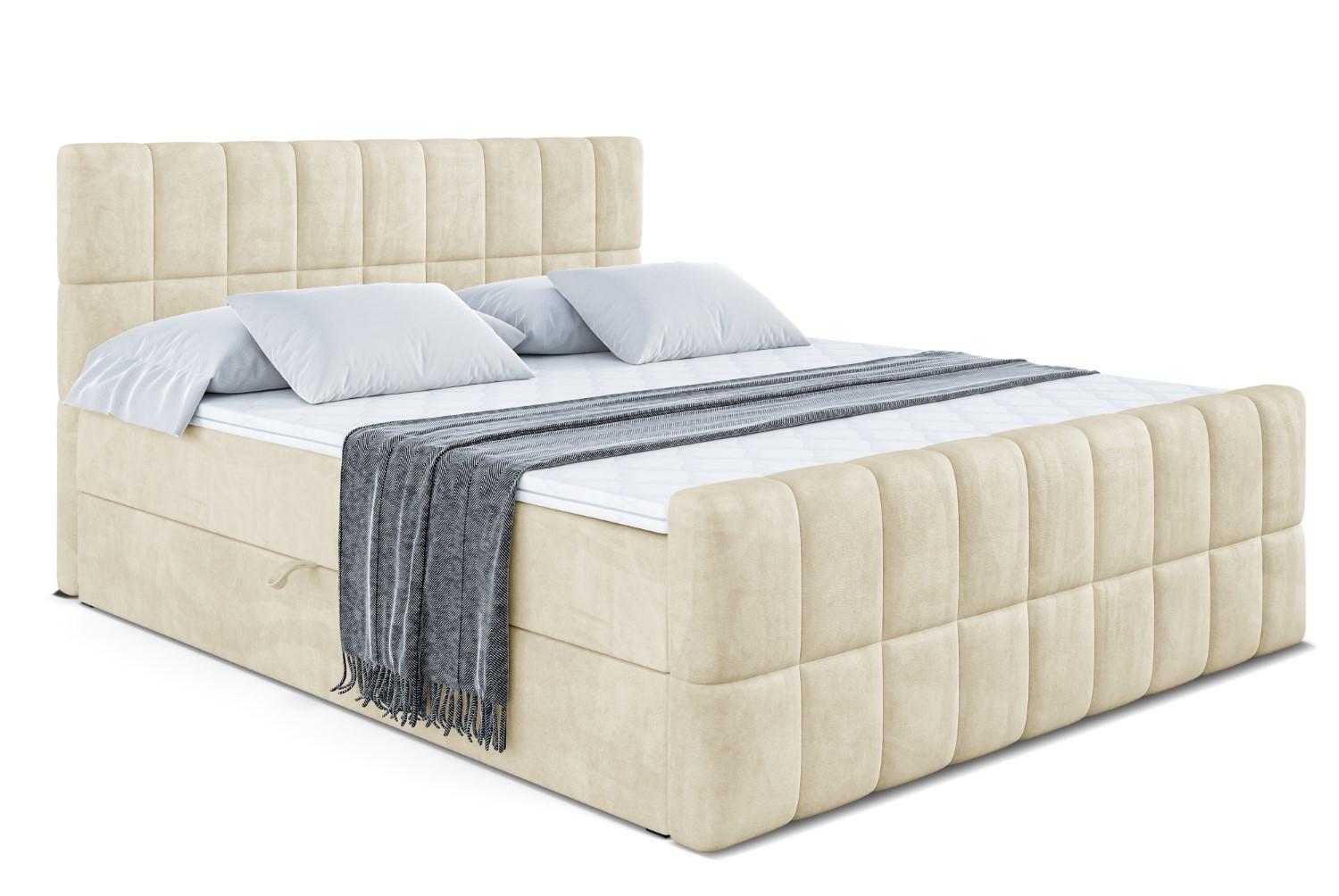 BOXBETT MIAMI-Z - 140x200 cm - H4 - Beige - Beige, Holzwerkstoff (140/200cm) - ALTDECOR