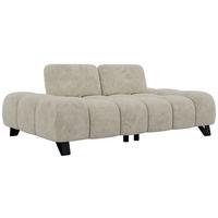 3-SITZER-SOFA NERANO - Creme Schenille - Creme/Schwarz, Textil/Metall (220/88/146cm) - MKS