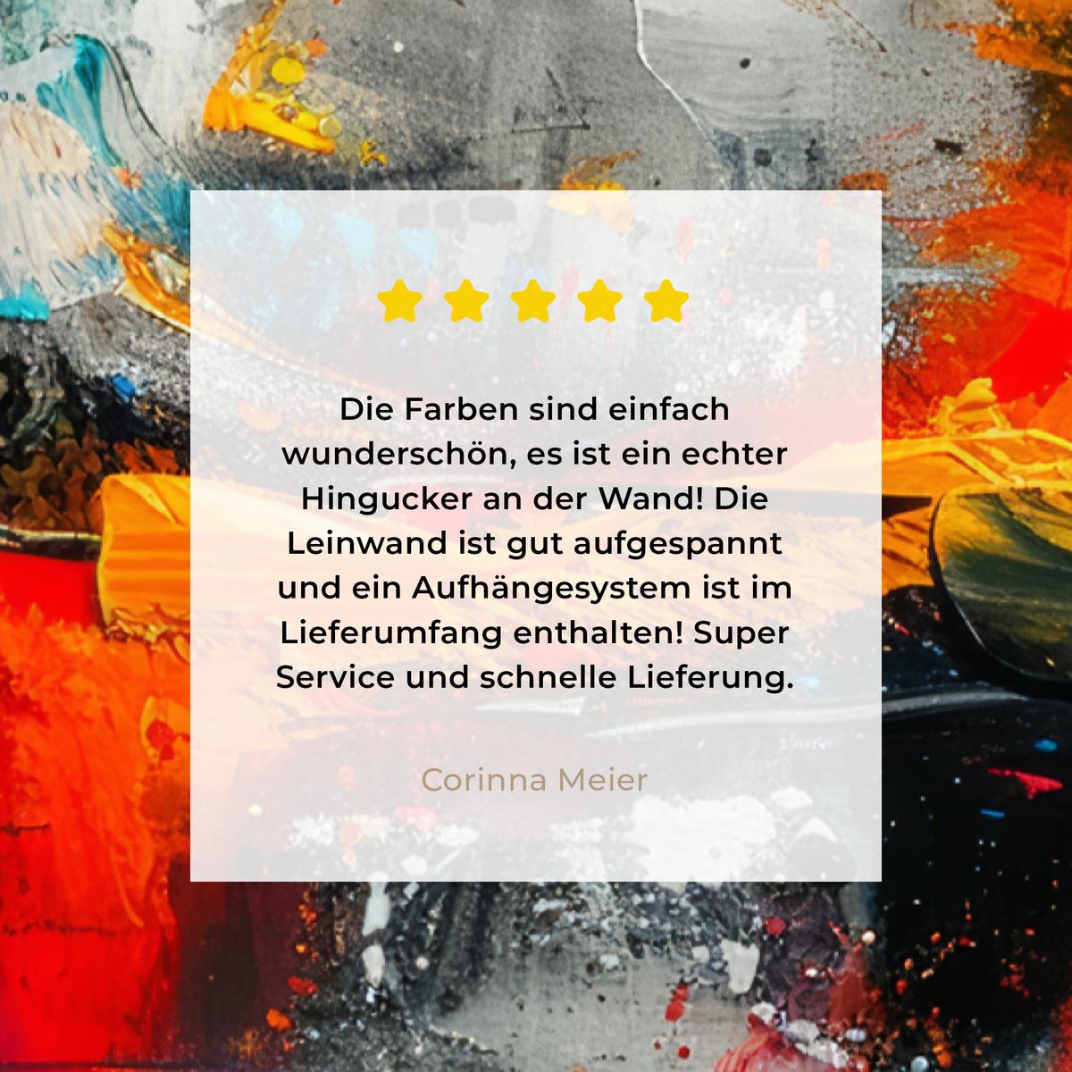 LEINWANDBILD Moderne Kunst - Orange - Grau - Abstrakt Deko XXL 80x120 cm - Hellgrau, Textil (80/120cm) - MuchoWow