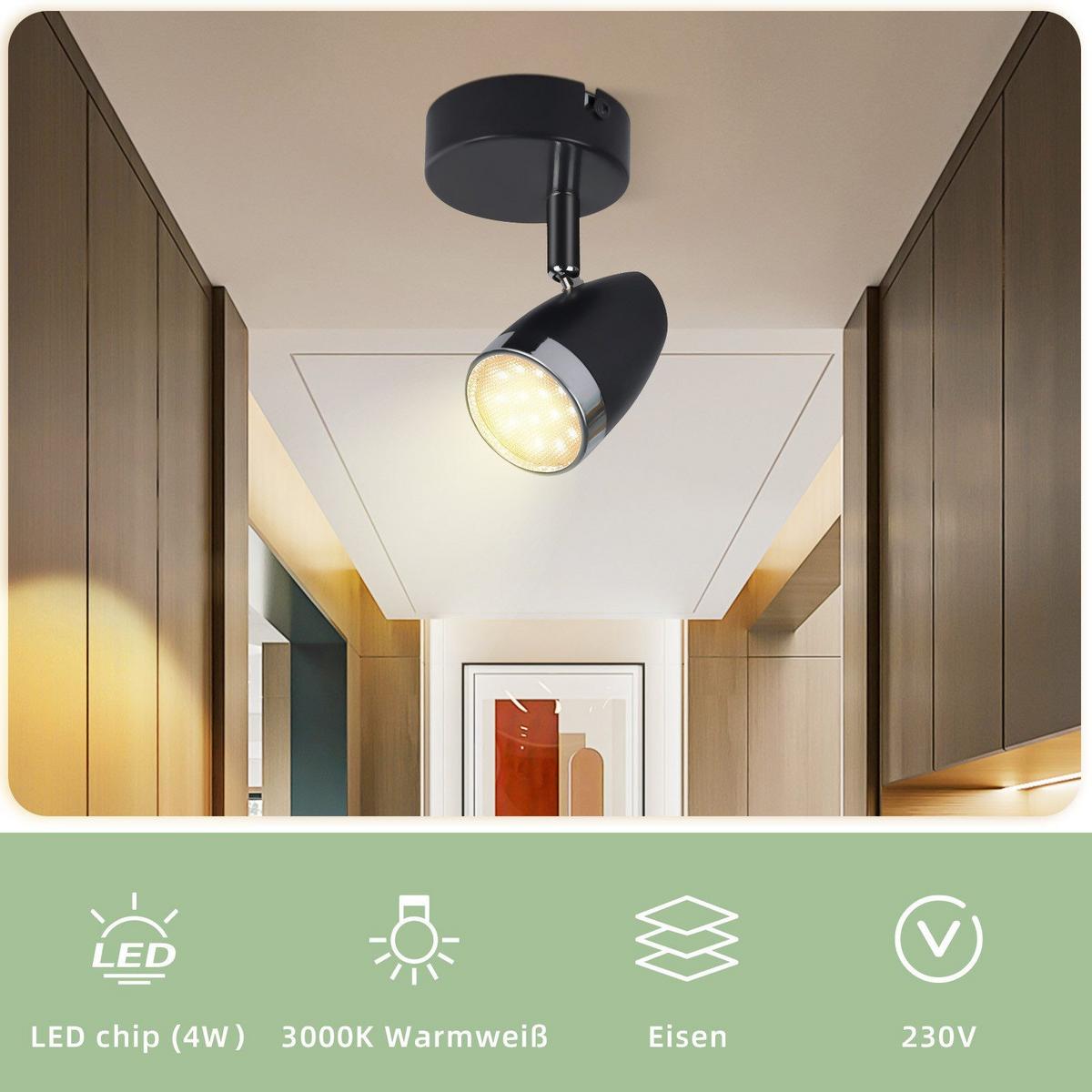 LED-DECKENSTRAHLER Lentz 8/13.5/5.6cm - Dunkelgrau, Metall (8/13.5/5.6cm) - Nettlife