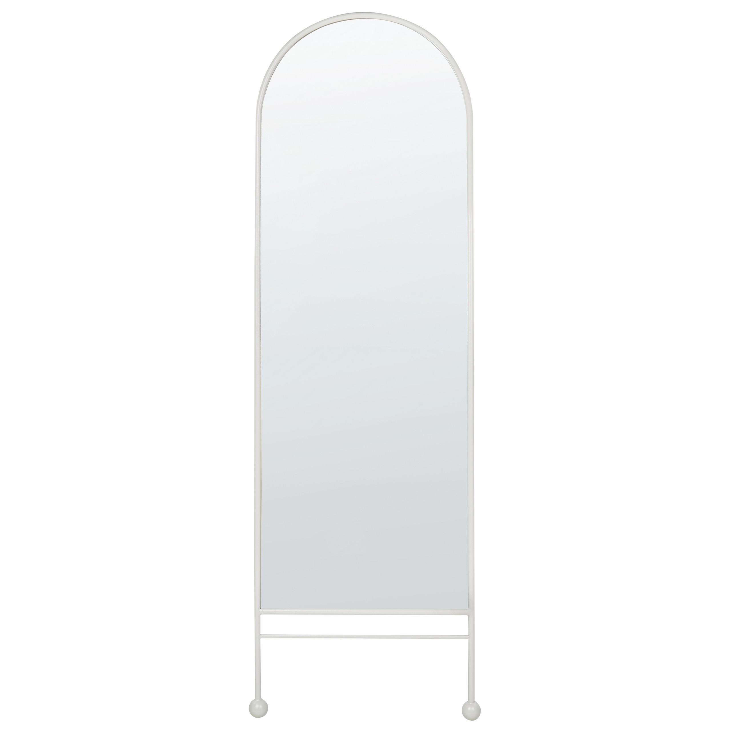 WANDSPIEGEL Metall weiß 45/145 cm Jarnages - Weiß, Metall (45/145/3cm) - Beliani
