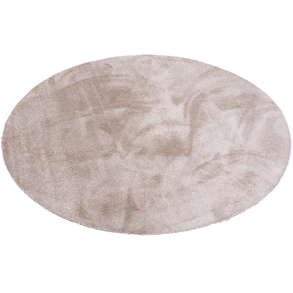 SUPER SOFT HOCHFLORTEPPICH LIVORNO RUND - Beige, Textil (133/133cm) - Snapstyle