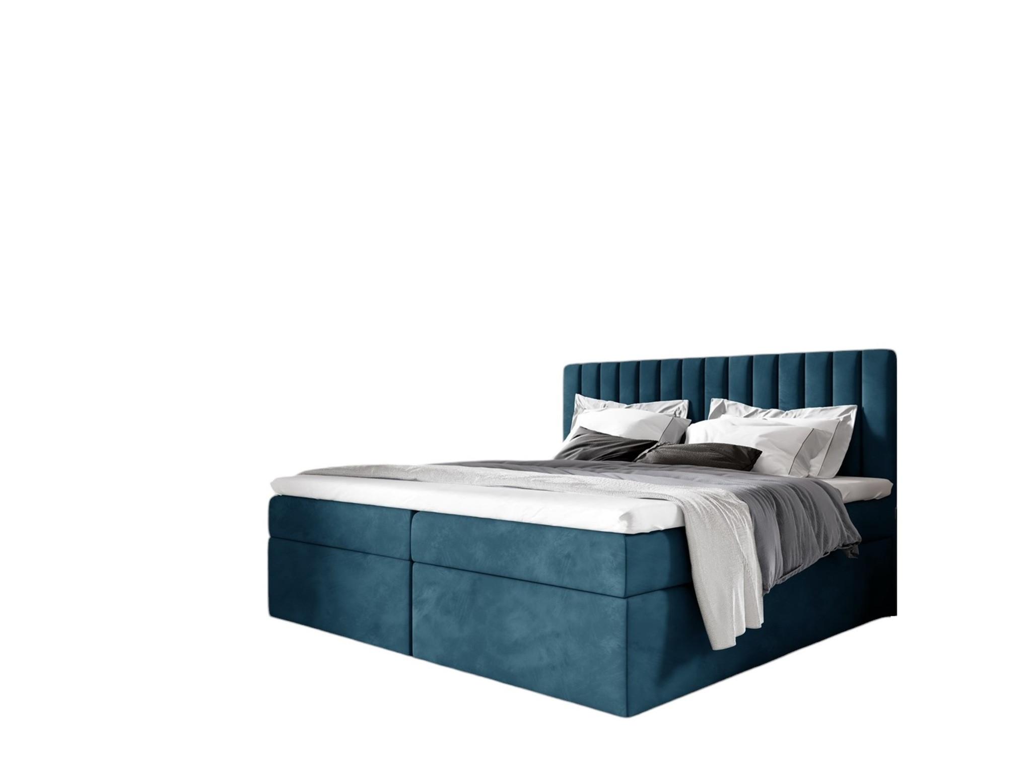 BOXBETT Linnea - Blau, Holzwerkstoff/Textil (140/200cm) - Fun Möbel