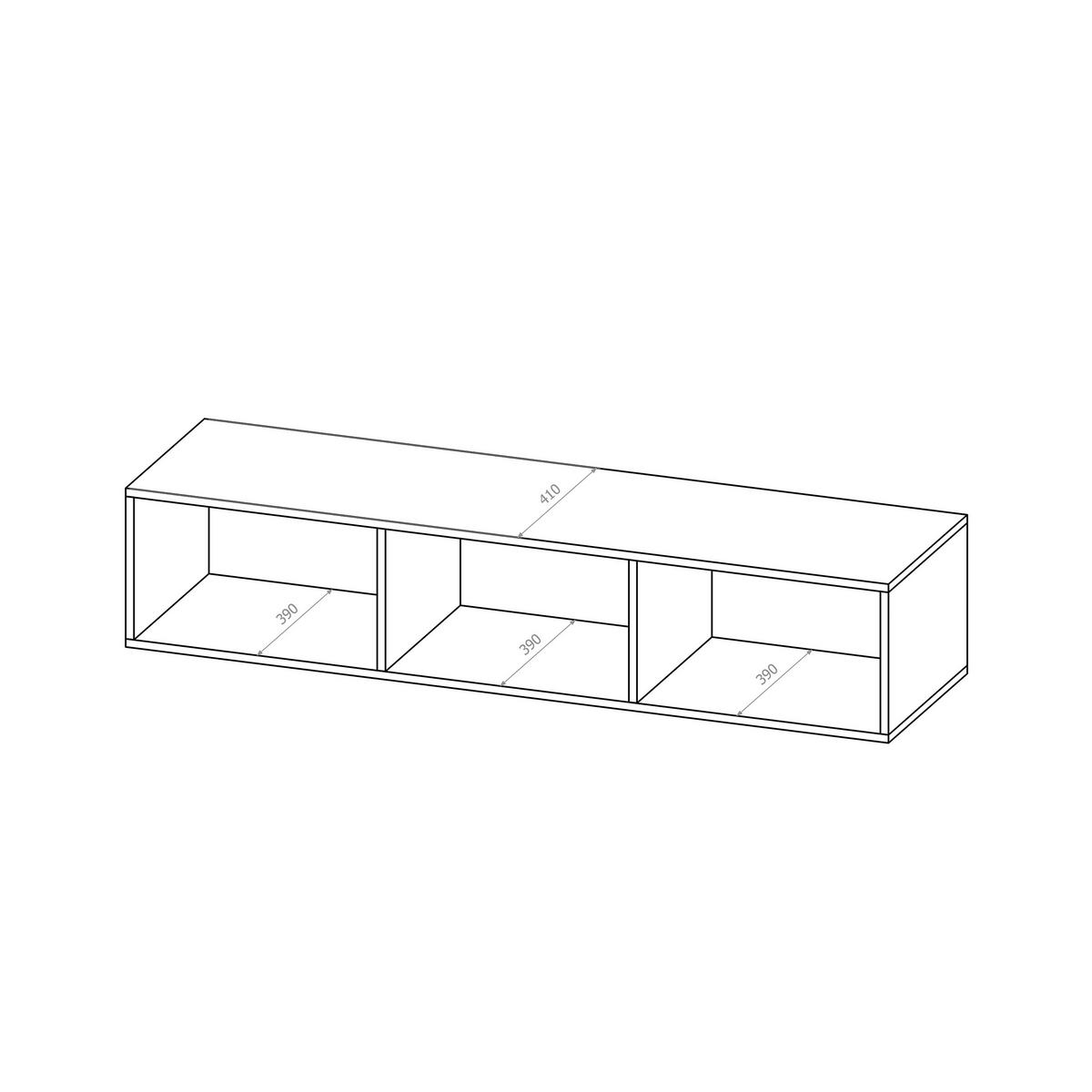 LOWBOARD Kavell mit 2 Türen, 150 cm, stehend/hängend, schwarz matt - Schwarz, Holzwerkstoff (150/37.5/43cm) - Beautysofa