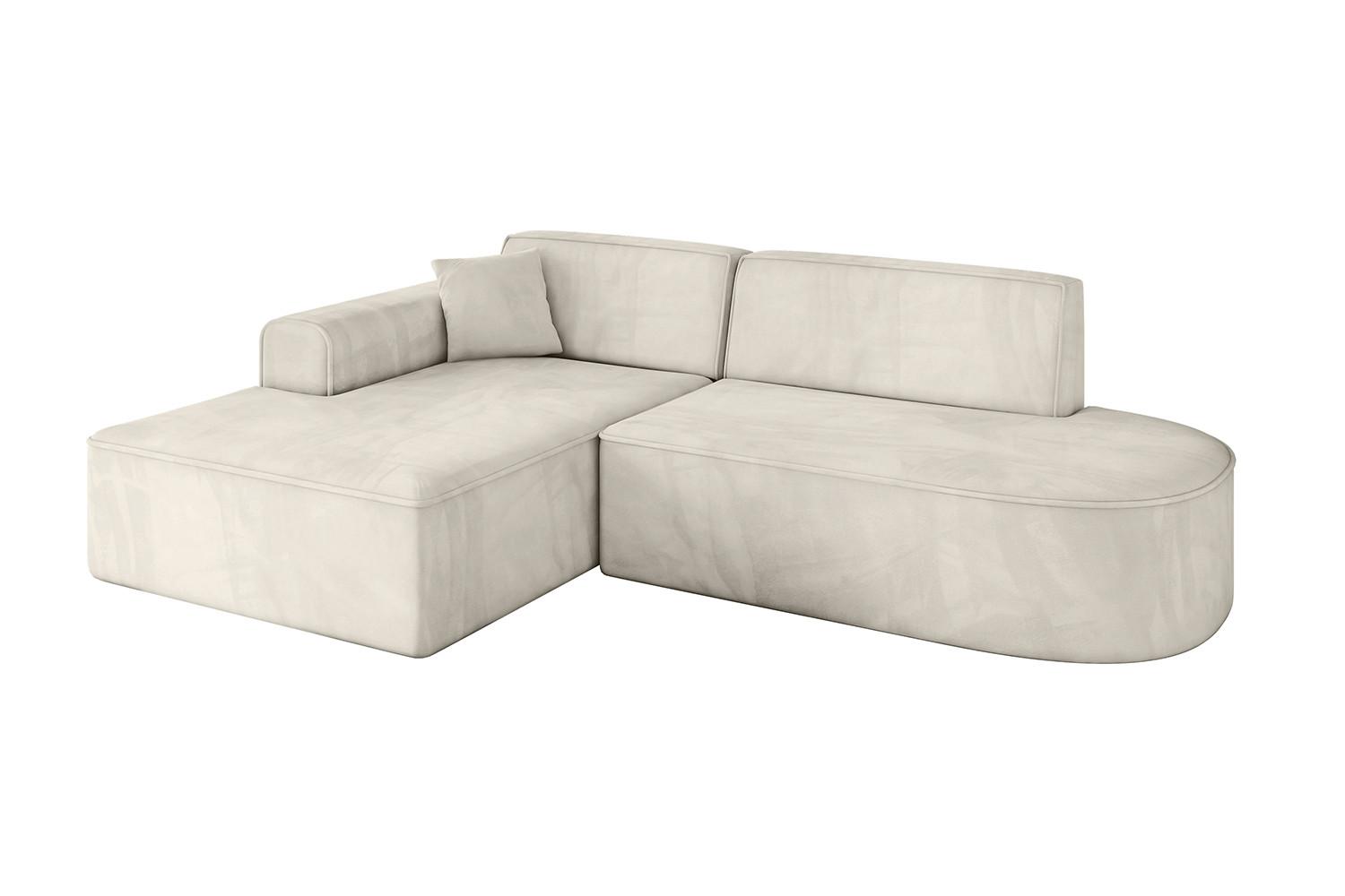 ECKSOFA Ottomane Links IREA-L1-v3 - 234x171x79 cm Dunkelgrau - Ecru, Holzwerkstoff/Textil (234/171cm) - ALTDECOR