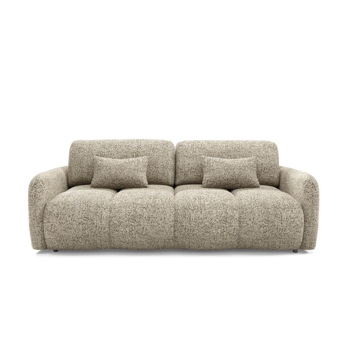 SOFA 3 Sitzplätze Beige meliert - Beige, Holz (236/95/121cm) - Petits-meubles