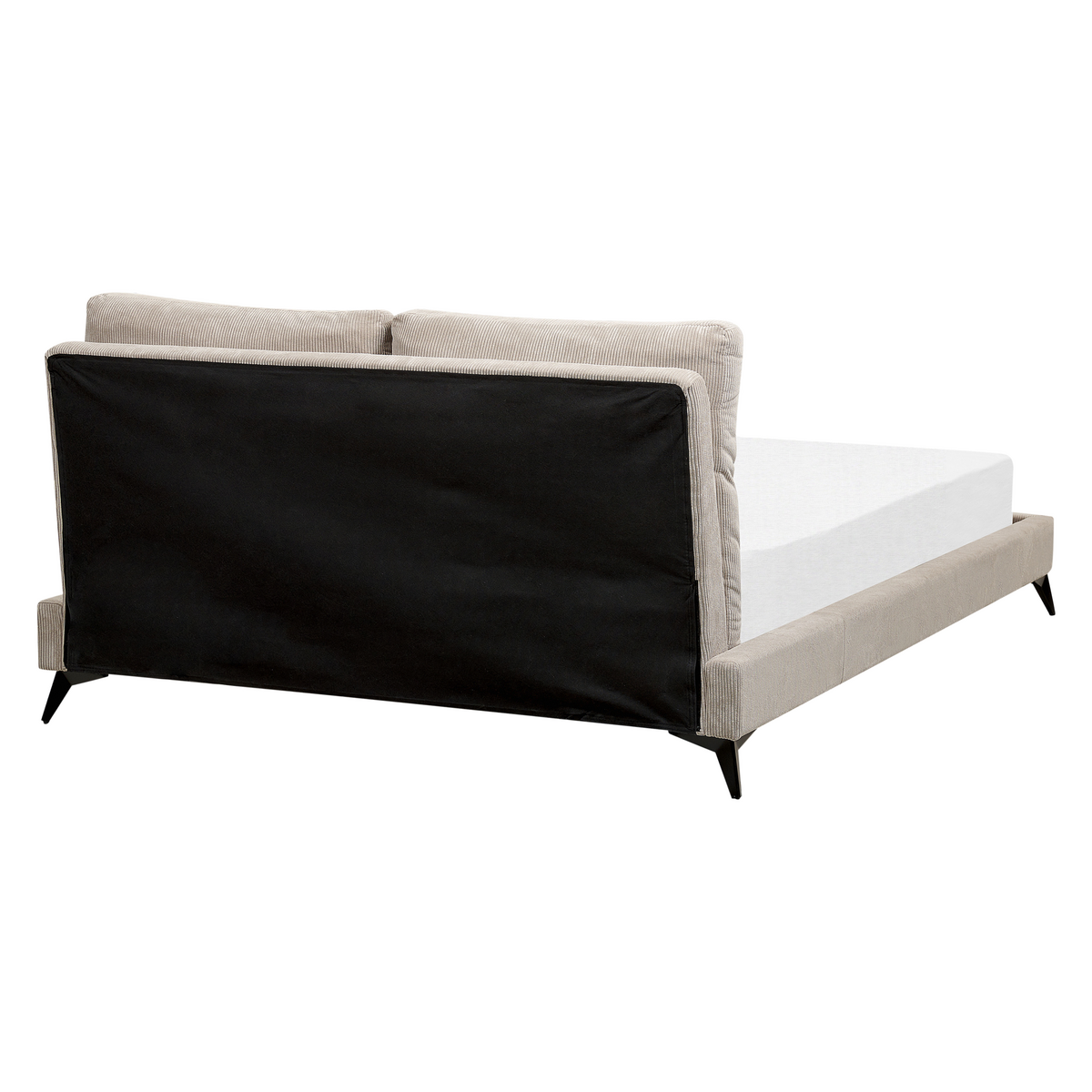 POLSTERBETT 160/200cm Taupe Melle - Taupe, Naturmaterialien/Textil (160/200cm) - Beliani