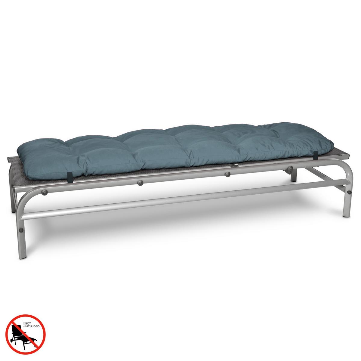 ROLLLIEGENAUFLAGE Flair RL 190x60x8cm Taubenblau (2tlg) - Blaugrau, Textil (60/190cm) - Beautissu 