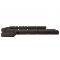 ECKSOFA modulares Sofa Felto-L3 - 475x190x70 cm Braun Velours - Braun, Holzwerkstoff/Textil (475/190cm) - ALTDECOR