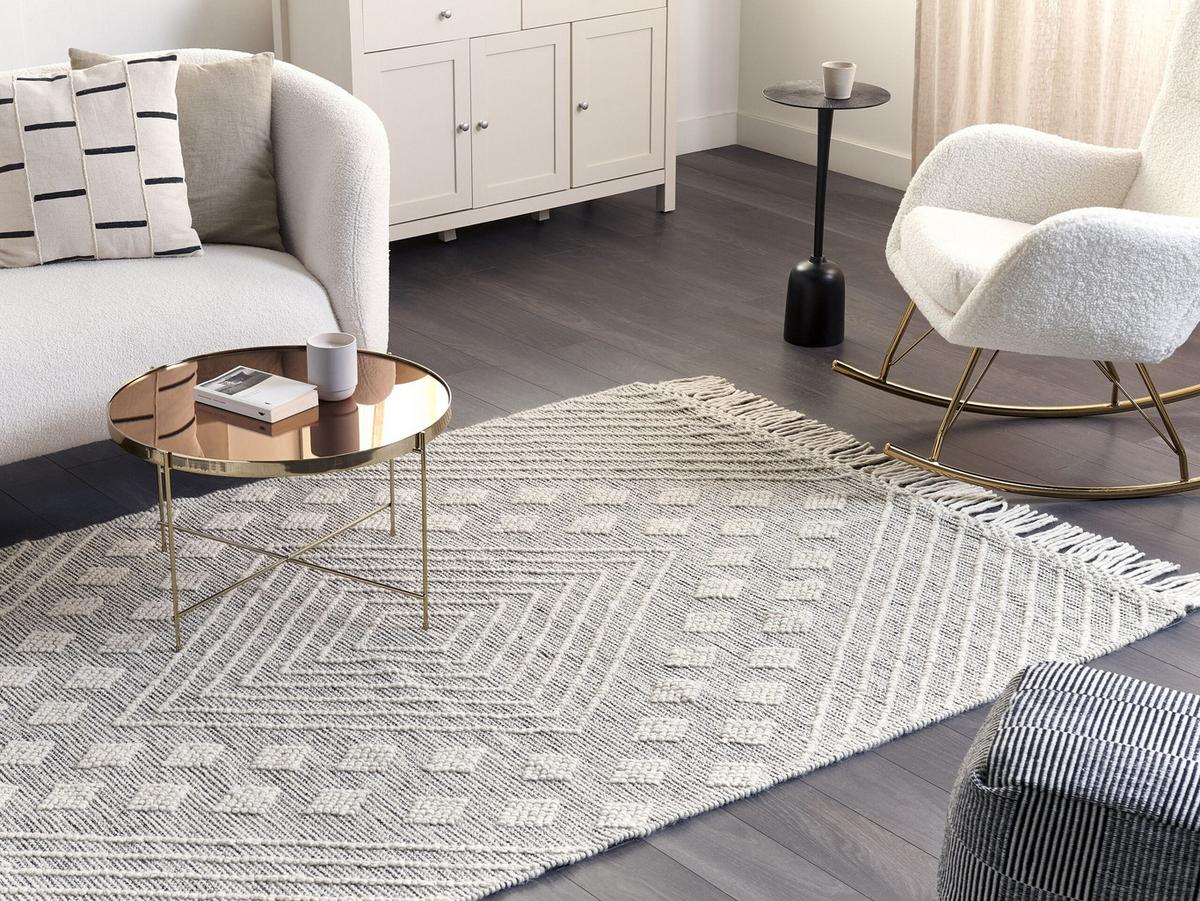 VINTAGE-TEPPICH Savur 230/160 cm - Weiß, Textil (160/230cm) - Beliani