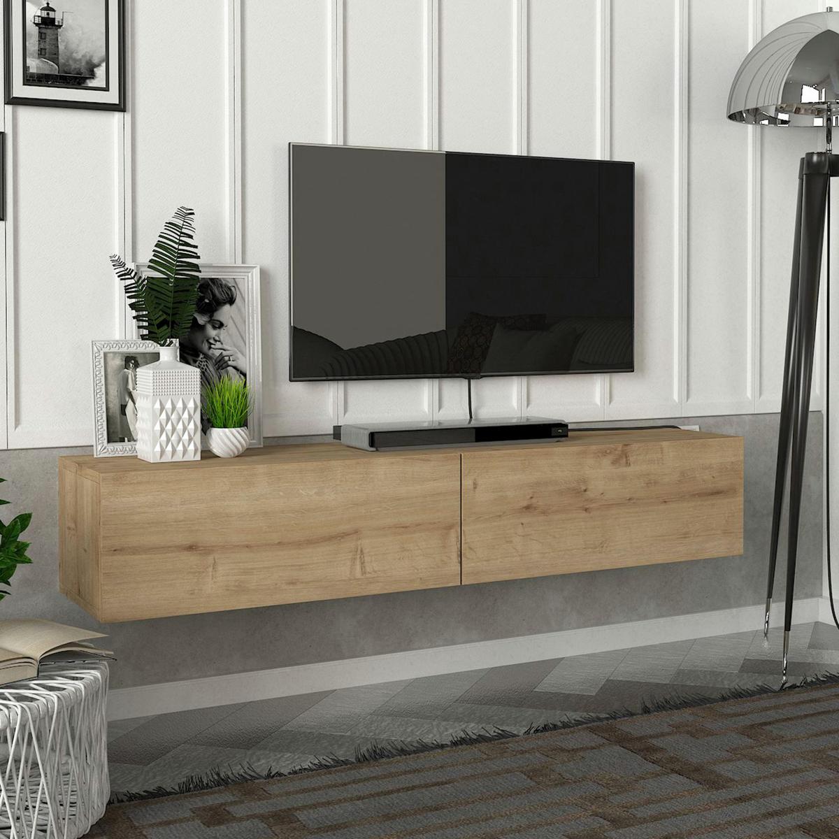 TV-ELEMENT Toivakka - Eichefarben, Holzwerkstoff (135/25/31cm) - [en.casa]