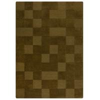 WOLLTEPPICH DEBEN, mit Schachbrettmuster, Grün, 120 x 170 cm - Grün, Textil (170/120cm) - KADIMA DESIGN