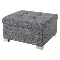 POLSTERHOCKER Niko Klein - Silberfarben/Multicolor, Holz/Textil (70/41/68cm) - MIRJAN24