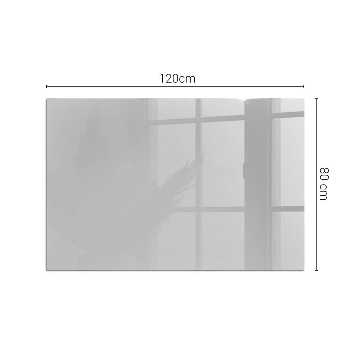GLASPLATTE für Kamin 120x80 cm - Grau, Glas (120/80/0.4cm) - TULUP