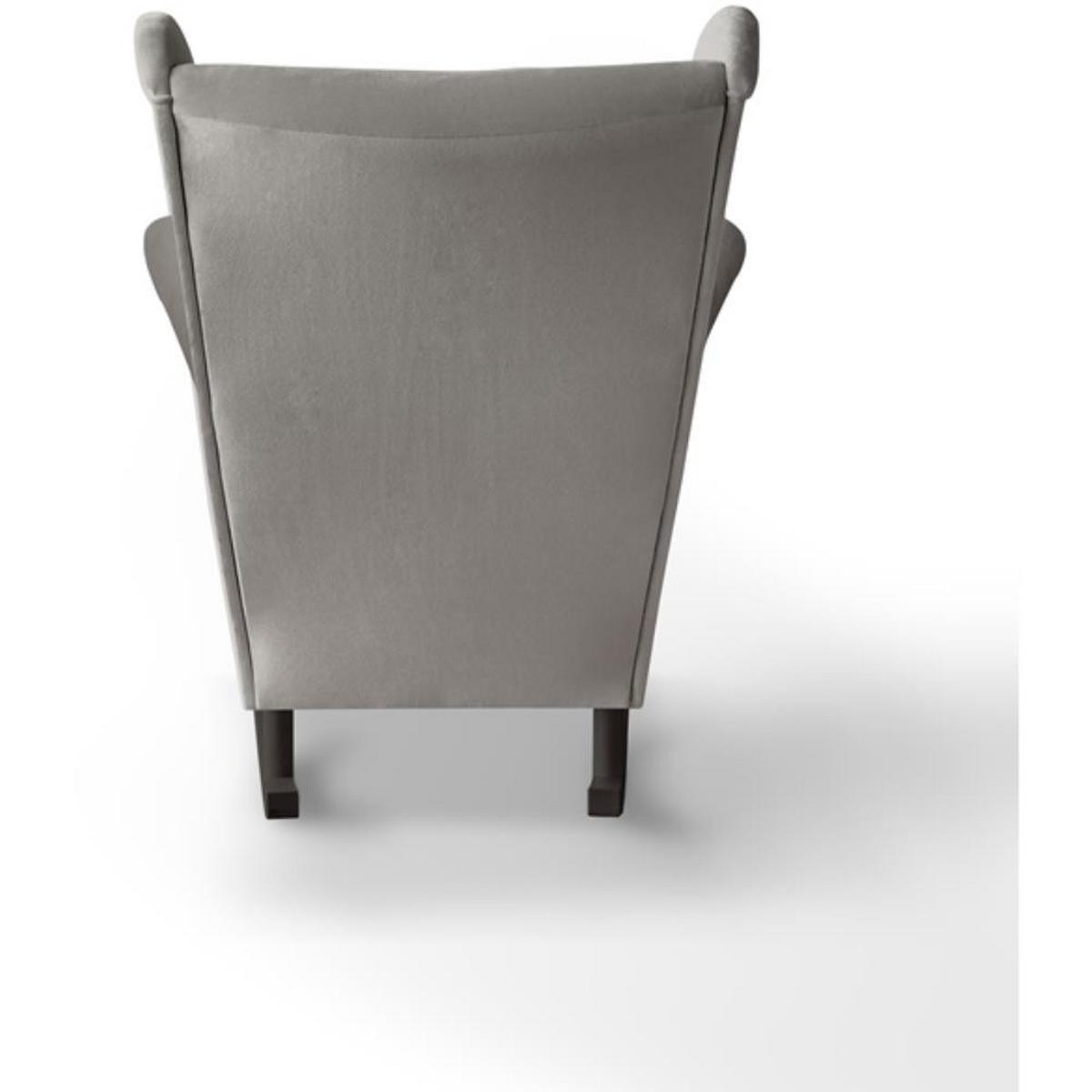 SCHAUKELSTUHL Fabio beige mit Wenge Beinen - Wengefarben/Beige, Textil (82/103/108cm) - Beautysofa