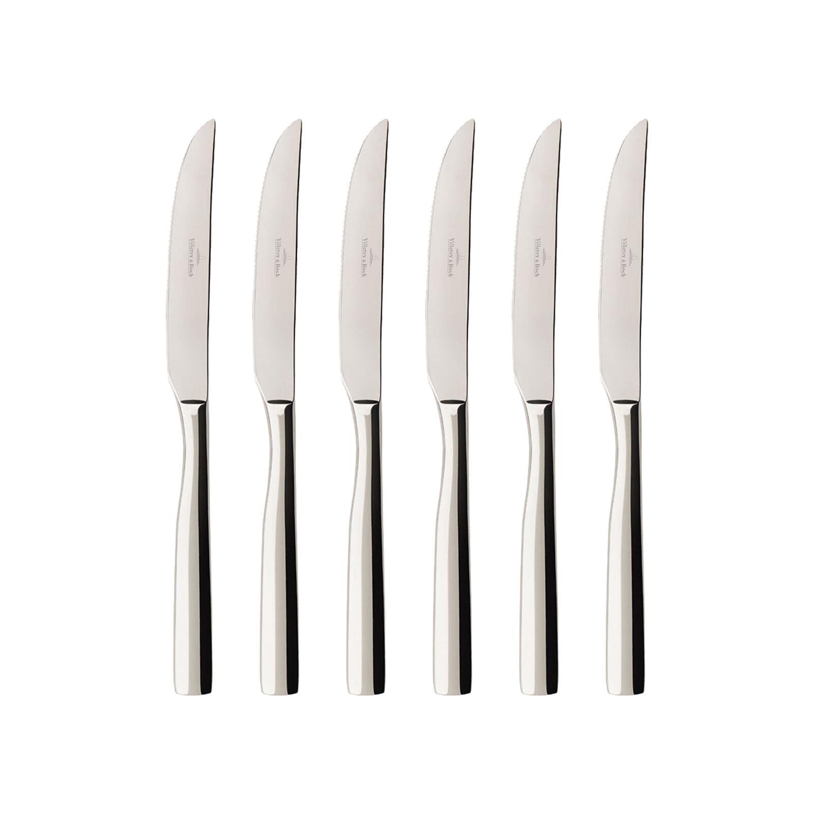 PIZZA-& STEAKMESSER Piemont silber 6er Set - Silberfarben, Metall - Villeroy & Boch