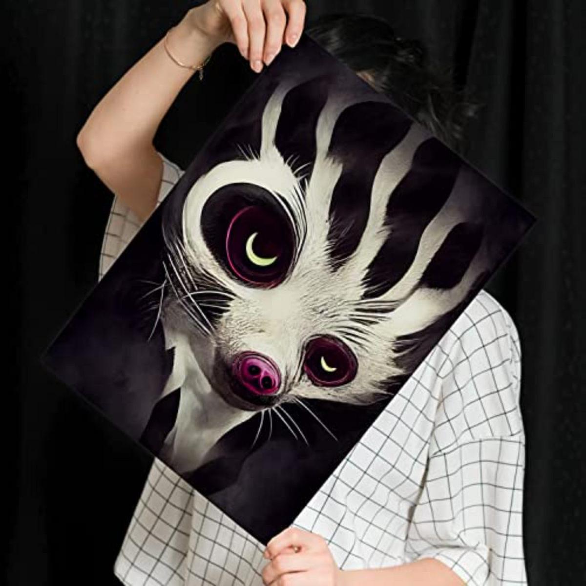 POSTER Set mit 4 Scheu Tier im T Burton Goth Stil A3 Rahmenlos - Klar, Papier (29.7/3cm) - Nacnic