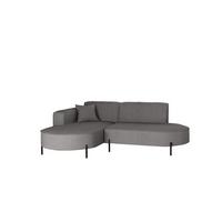 ECKSOFA Valencia Xs - Grau, Holzwerkstoff/Textil (236/165cm) - Fun Möbel