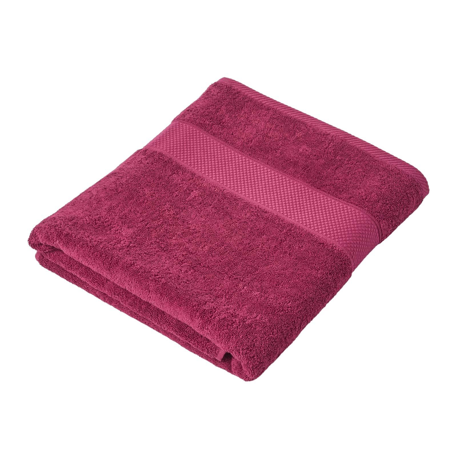 BADETUCH Essential bordeaux 100/150 cm - Bordeaux, Textil (100/150cm) - Homescapes