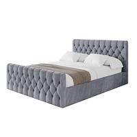 POLSTERBETT mit Bettkasten, Fußteil und Lattenrost, Boxbett ohne Matratze - RENO-Z 180x200 Grau - Grau, Holzwerkstoff/Textil (180/200cm) - ALTDECOR