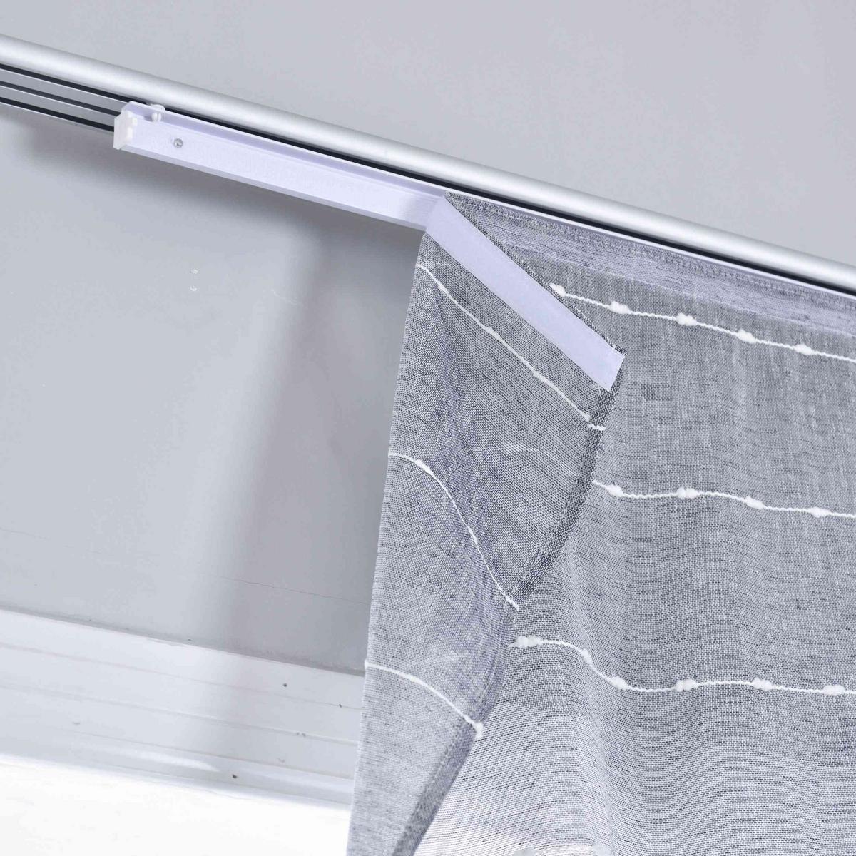 SCHIEBEVORHANG »Kassel« HxB 245x60 cm Grau - Grau, Textil (60/245cm) - Gardinenbox