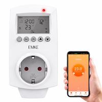 THERMOSTAT-STECKDOSE WLAN - Weiß, Kunststoff (7.7/14/6.7cm) - EMKE