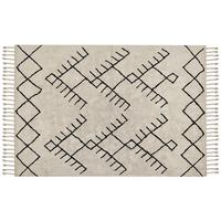 KURZFLOR-TEPPICH Erler 230/160 cm - Beige, Textil (160/230cm) - Beliani