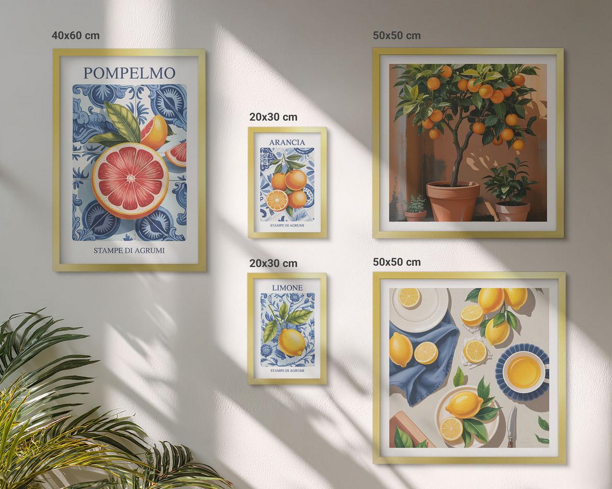 BILDER SET 5er Set - 50x50 cm & 20x30 cm & 40x60 cm Goldrahmen - Stilvolle Grafik, Ballerina-Architektur - Goldfarben, Kunststoff (40/60cm) - TULUP