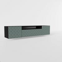LOWBOARD ROVA 200/41/40 cm, Hängender TV-Schrank Schwarz / Grün - Schwarz/Grün, Holzwerkstoff (200/41/40cm) - MASSENO